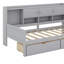Lit de jour en L en bois avec armoires de rangement et tiroirs de rangement, lit multifonctionnel avec bureau d'étude-43212850-43212847