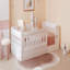 Lit plateforme simple en bois avec garde-corps, blanc-575322835-575322836
