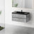Modern 42" Bathroom Vanity Sink, Grey Cabinet. Quartz Sand Basin And Convenient Soft Close Feature In With Storage. Easy Drawers
