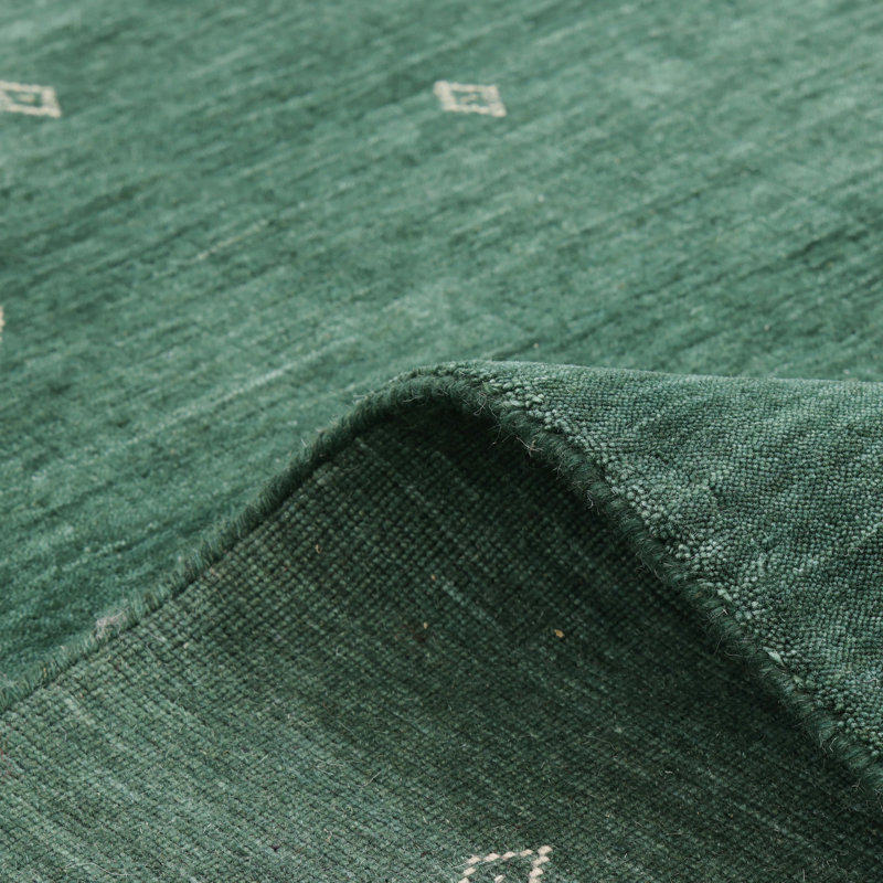 Simi Geometric Area Rug, Rectangle 9' x 12', Green