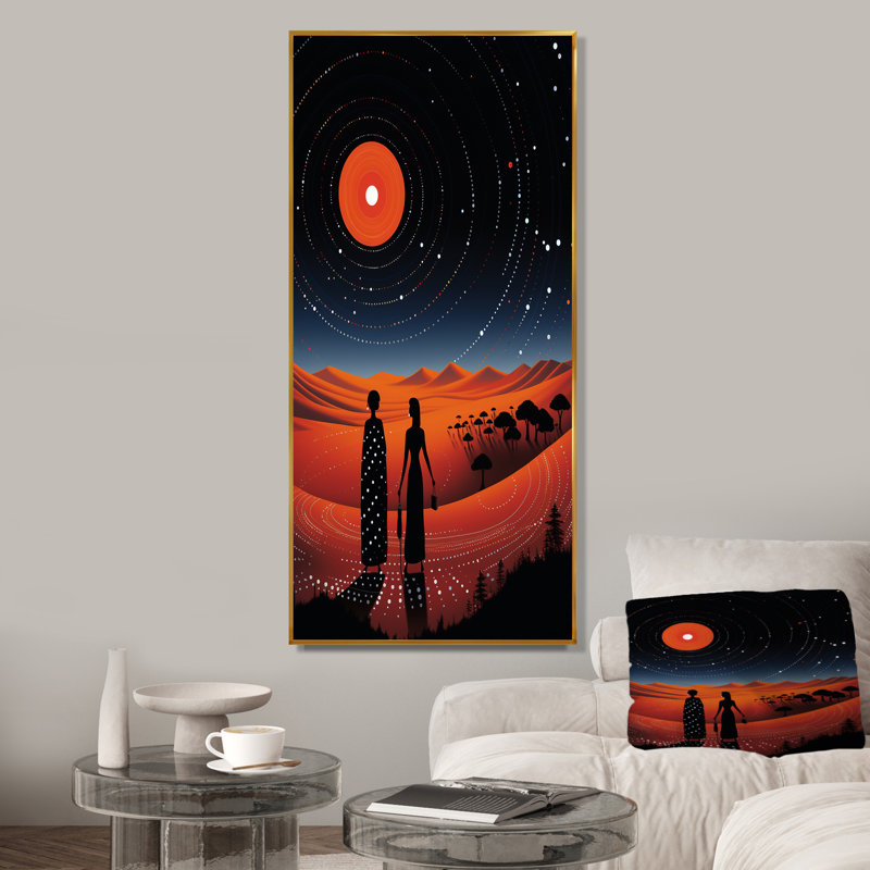 Paysage dans l'espace Liberté rêve I, Cadre flottant doré, 40" H x 30" W