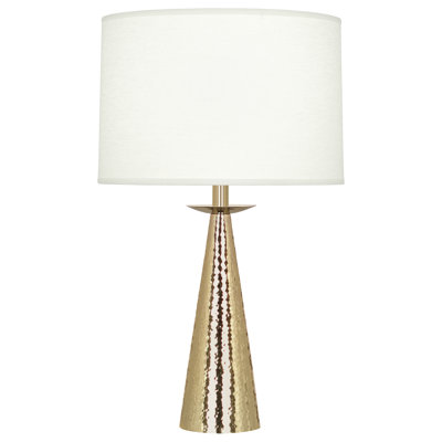 Modern Accent Lamp With Oyster Linen Shade | Elegant Tapered Design | 23.25-Inch Table Lamp | UL Listed | Ideal For Home Decor