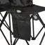 Banc portable pliant, banc de soccer à 6 places avec poches de rangement, porte-gobelets et sac de transport, siège latéral léger avec parasol pour le football, le baseball, le camping, les événements extérieurs, noir