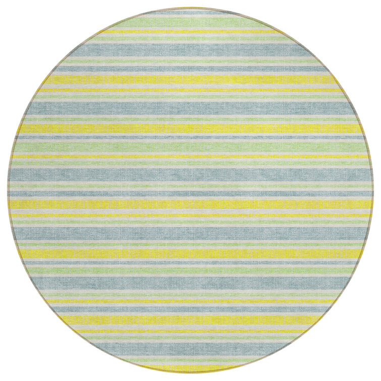 Kinslee Washable Striped Indoor / Outdoor Rug