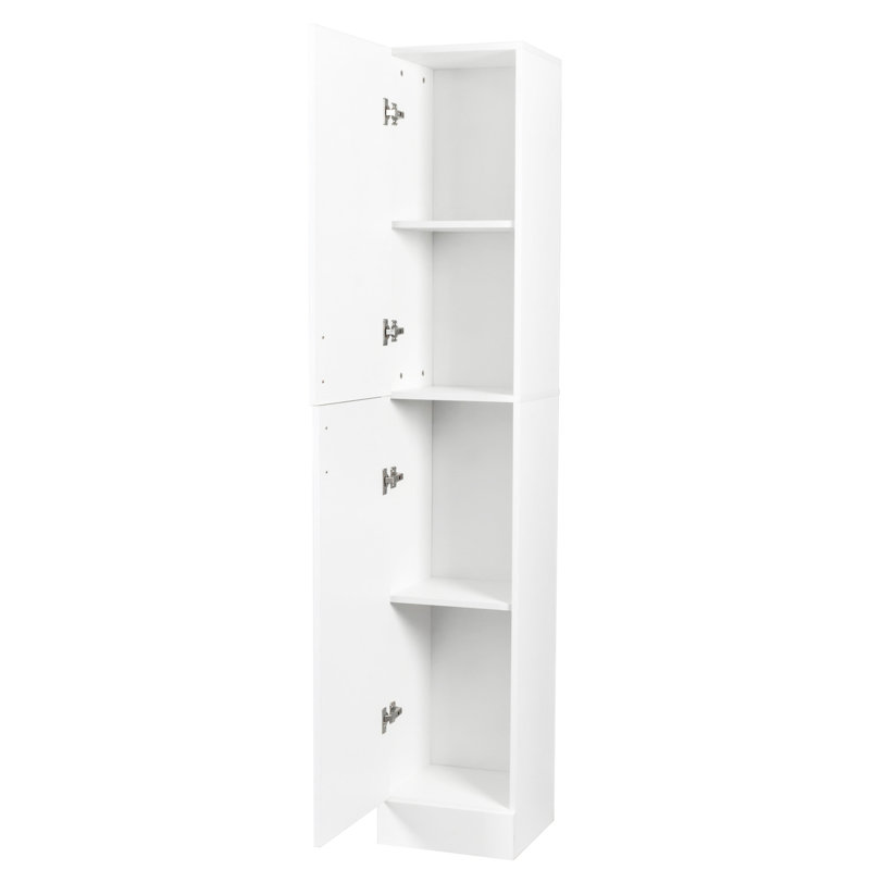 Armoire autoportante blanche avec tablettes pour une élégante décoration de salle à manger