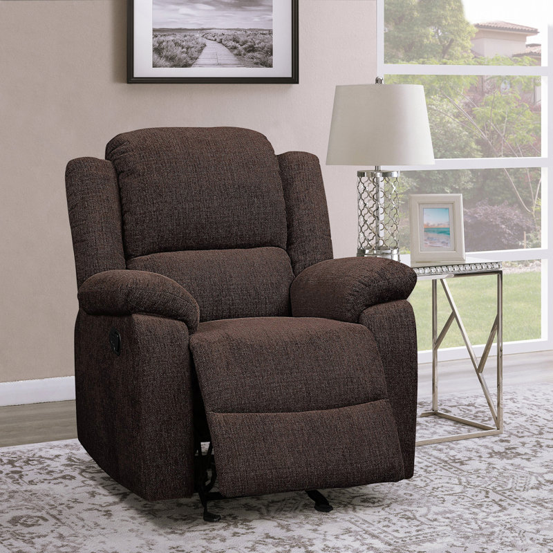 Fauteuil inclinable et oscillant avec accoudoirs coussinés