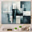 Décoration murale cubique gris abstrait monochromatique I - Collages abstraits-756672528-794384243