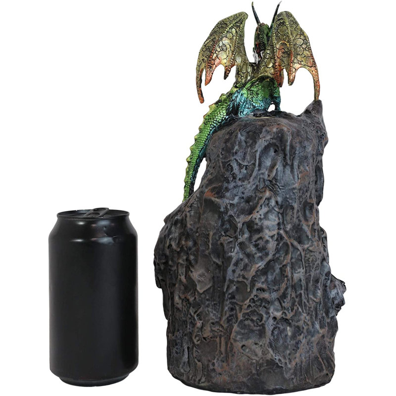 Figurine de dragon en quartz émeraude Antonyo