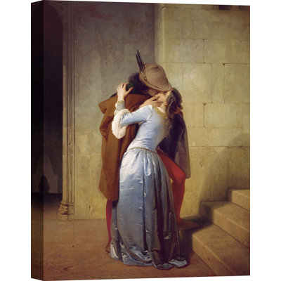 The Kiss by Francesco Hayez - Wrapped Canvas Print