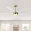 Ventilateur de plafond à 5 pales à DEL à intensité variable et télécommande, moteur CC réversible à 6 vitesses sans bruit-1585681386-1592565382