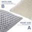 Coussin décoratif fait à la main en lin pur à motif de blocs de lin Fabari Hariyali pour canapé, lit et chaises d'appoint - 14 po x 14 po-1897926807-1897926800
