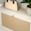 Range-chaussures autoportant avec 3 tiroirs, espace de rangement, tablettes carrées blanches naturelles, 1 tiroir rabattable, trous de ventilation, basculement, crochets à clés, espace pour les sacs,-1242193037