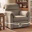 Fauteuil d'appoint pivotant à 360 ° avec dossier haut, coussin épais et poche latérale-814822073-1064093974
