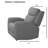 Contemporary Style Manual Recliner High Density Foam Contour Arms Wide Seat Gray Finnish Primary Living Room