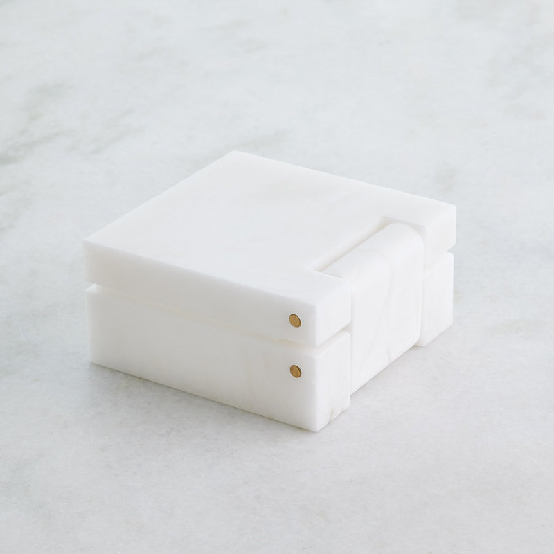 Handmade Stoneware Decorative Box, 3.5" H x 7" W x 7" D