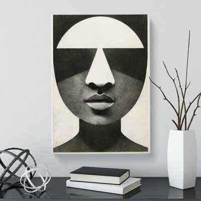Halftone Face - Wrapped Canvas