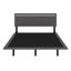 Velvet Fabric Floating Bed Frame with LED Lights-107141977-107141979