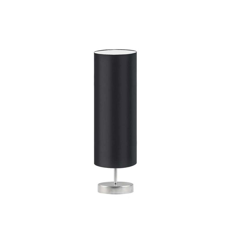 Sydney Metal Table Lamp, Brushed Steel, Black