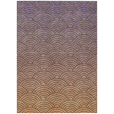 Machine Washable Indoor/Outdoor Kugler ACN2414 Geometric Rug