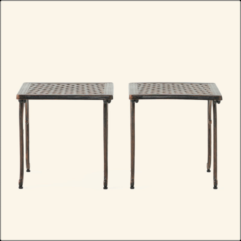 Ensemble de table d'appoint charmant pour l'extérieur