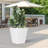 Tall Metal Tapered Planter – Large Outdoor & Indoor Garden Plant Pot with Drainage Hole and Rubber Plug, Stylish Burnished for Home and Patio-44186891-44186893