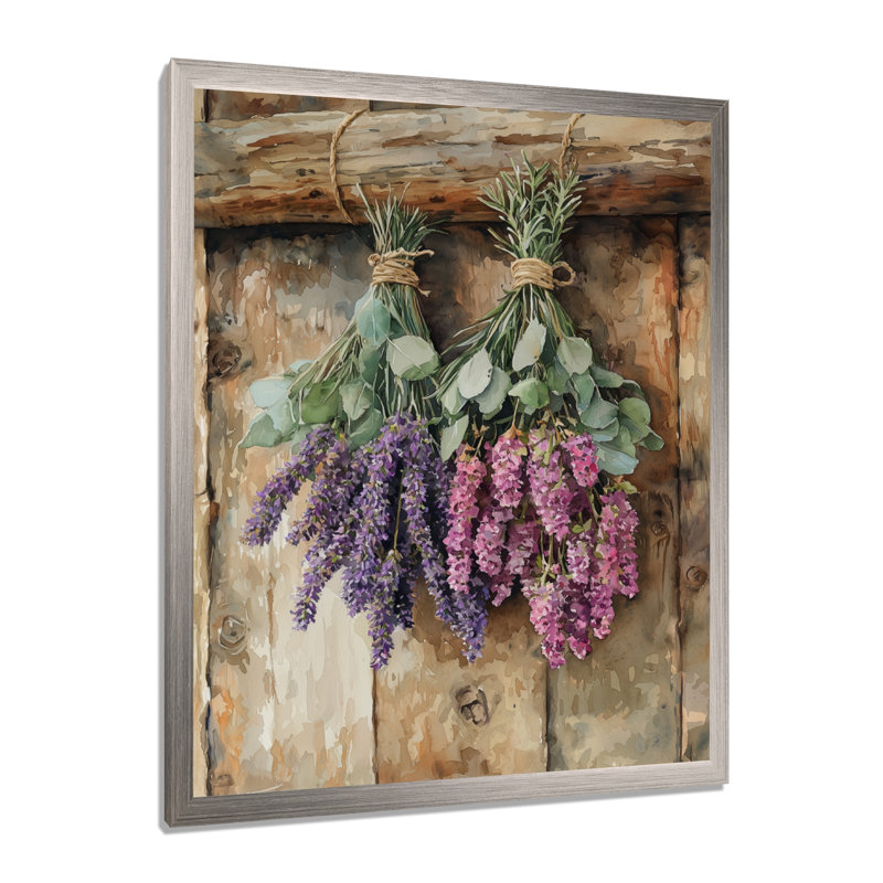 Isana - art mural floral sur toile, H 32 po x l 24 po, Reproduction encadrée sans passe-partout, Argent argent