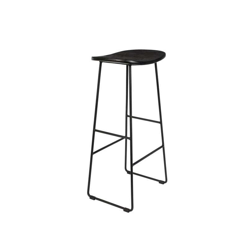 Tangle Solid Wood Counter & Bar Stool, Black, Bar Stool (30" Seat Height)