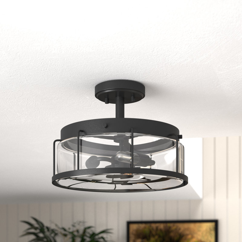 Plafonnier semi-encastré cylindrique simple 13,25 po Leyden