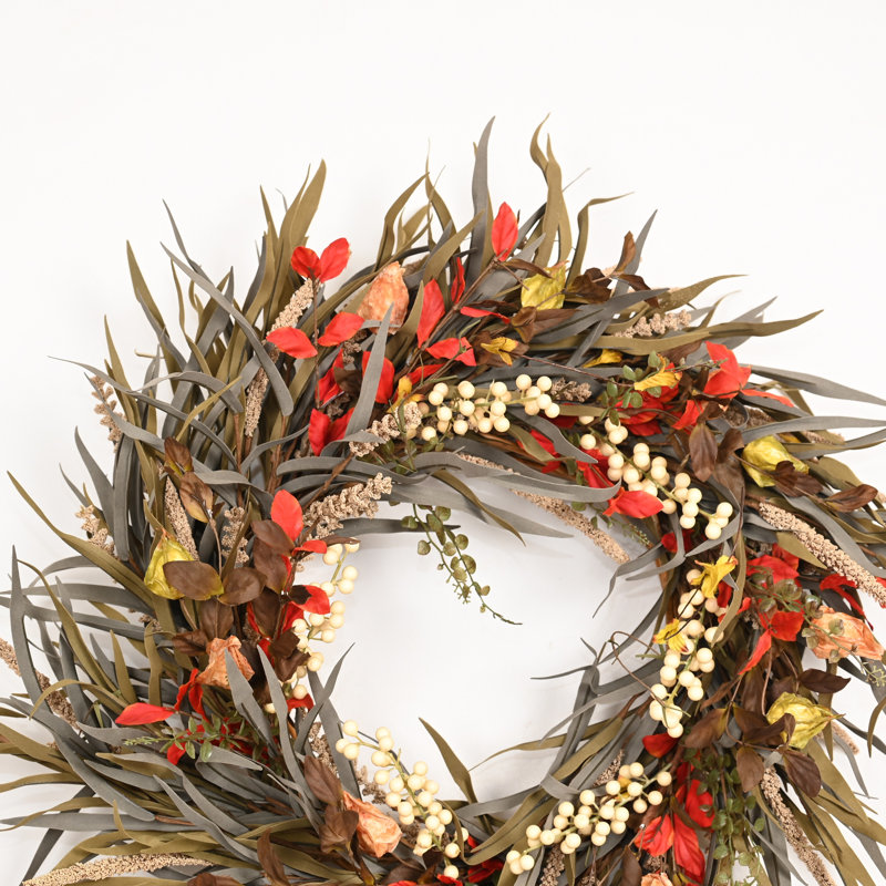 Couronne de feuillage d'automne rustique 26 po
