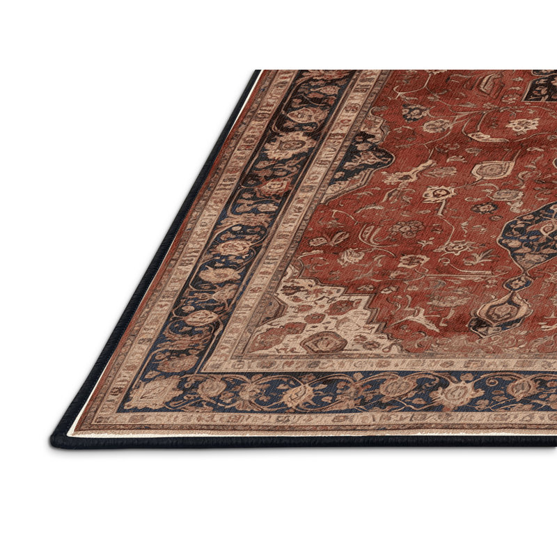 Tapis brun lavable à la machine, Rectangulaire 2 pi x 3 pi