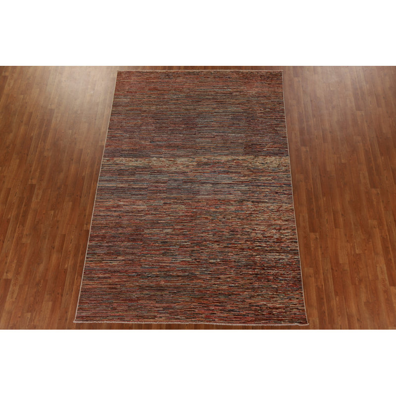 Tapis rayé moderne Gabbeh 7 x 10