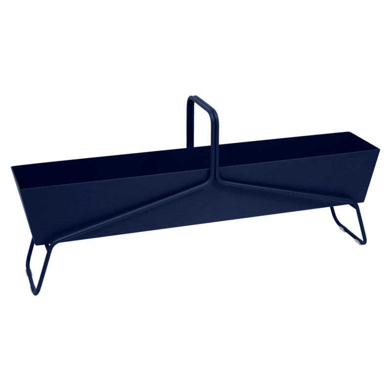 Basket Metal Planter, Deep Blue