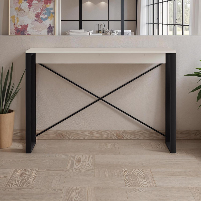 110cm Console Table, Black, Grey