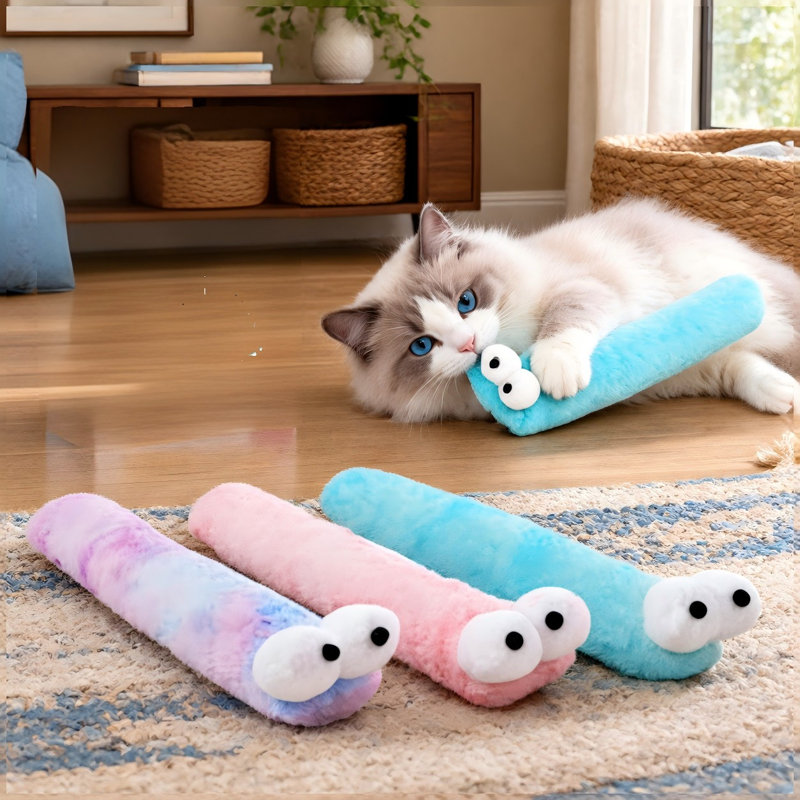 Ensemble de 3 bâtons à chat de 32 cm avec bruit de froissement, jouets interactifs doux et résistants pour le jeu et l'exercice des chatons d'intérieur