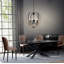 Lustre géométrique à 6 lumières