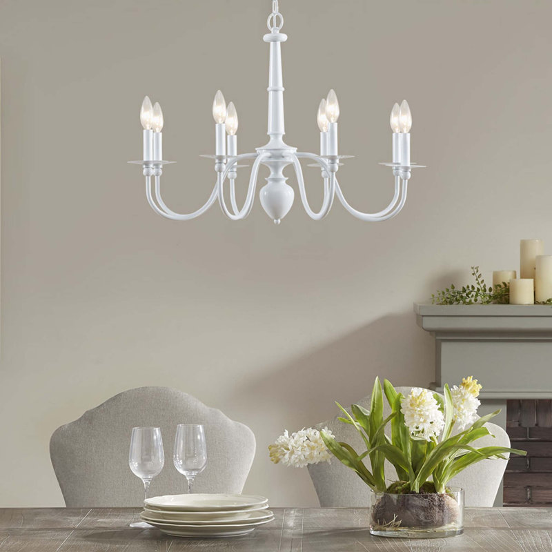 Lustre traditionnel en métal 8 lumières