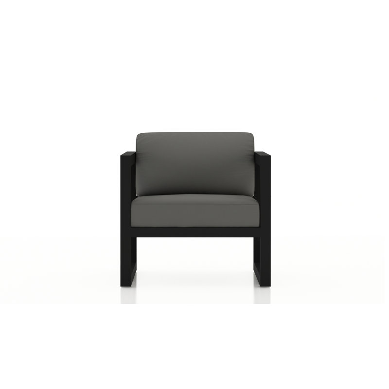 Avion 2 Piece Sofa Set, Canvas Charcoal Sunbrella® Canvas, Black
