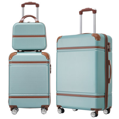 Hardshell Luggage Sets 3 Pieces 20"+24" Luggages And Cosmetic Case Spinner Suitcase With TSA Lock  Lightweight
