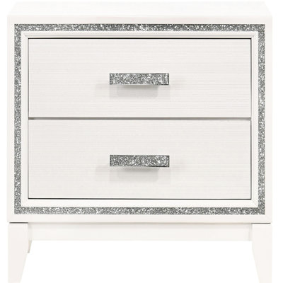 White Bedroom 2 Nightstand - Modern Flair And Safe With Storage Contemporary Style Space Feature