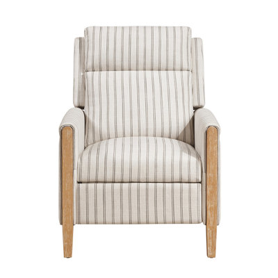 Farmhouse Style Reclining Chair With Nailhead Trim For Living Room