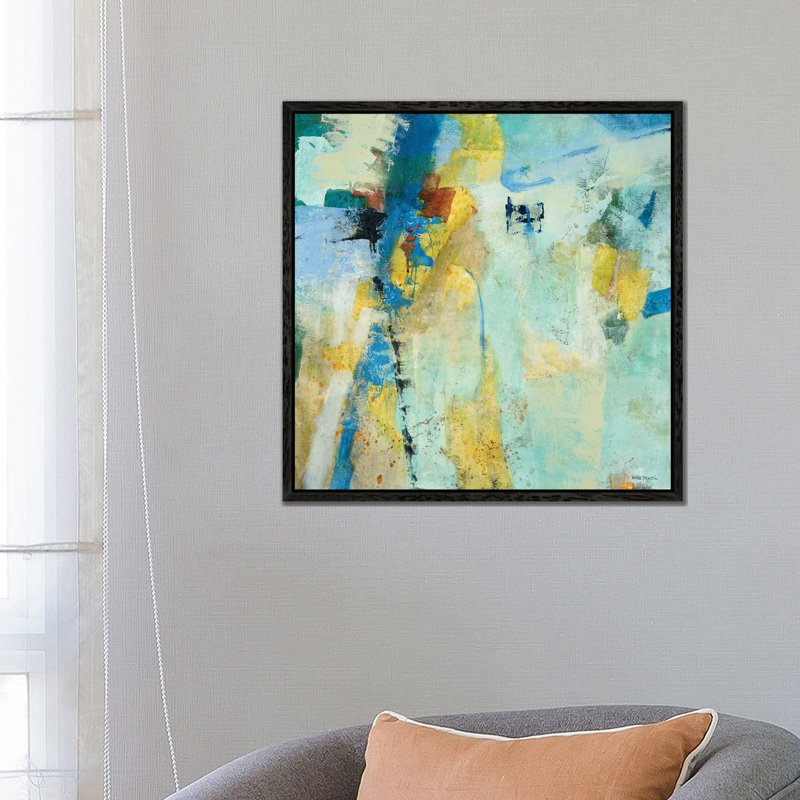 Crosswinds II 1 Piece Wall Art on Canvas, 66.04 cm H x 66.04 cm W x 4.445 cm D, Black Floater Framed