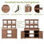 Banc de rempotage en bois de sapin 65,7 ", 6 tiroirs + 2 armoires + 3 tablettes, brun-996237978