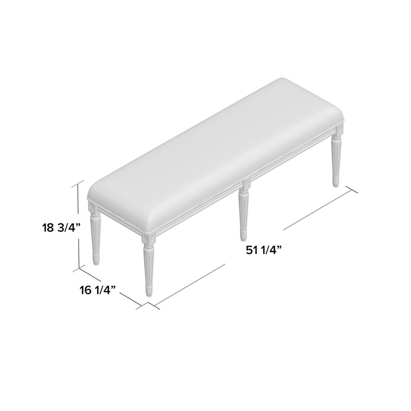 Aledo Cotton Upholstered Bench