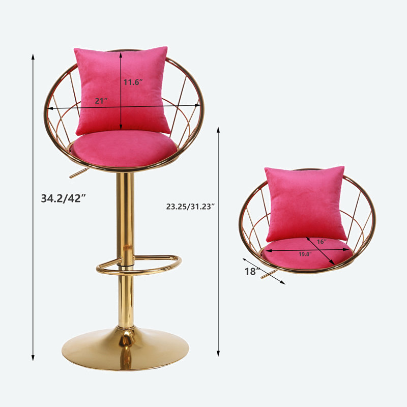 Fauteuil en velours Bochini, Rouge