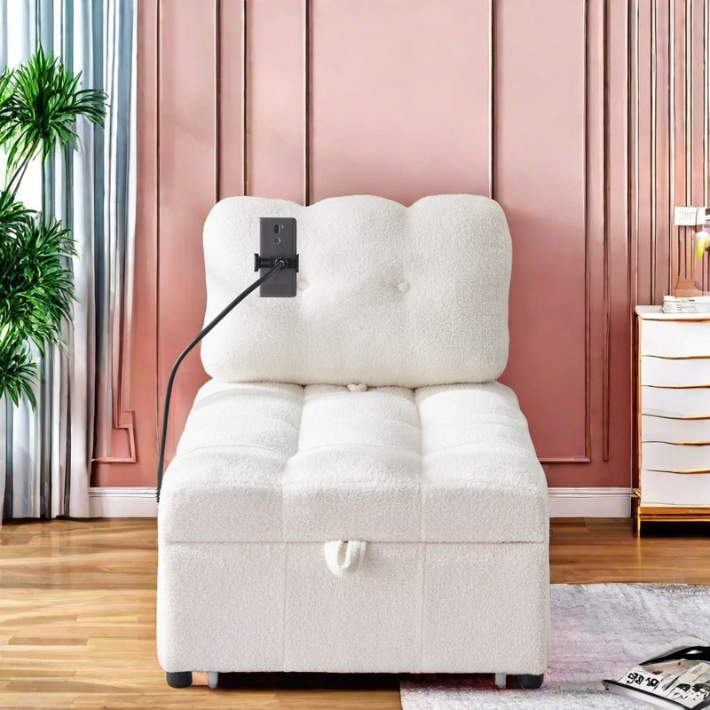 Canapé polyvalent polyvalent, assis et couché, coussins souples à ressorts, facile à assembler pour le salon, le bureau