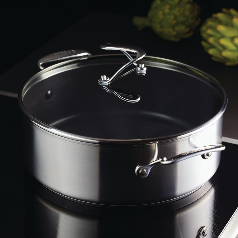 Circulon Steelshield 7.5 qt Nonstick Stainless Steel Stock Pot with Lid