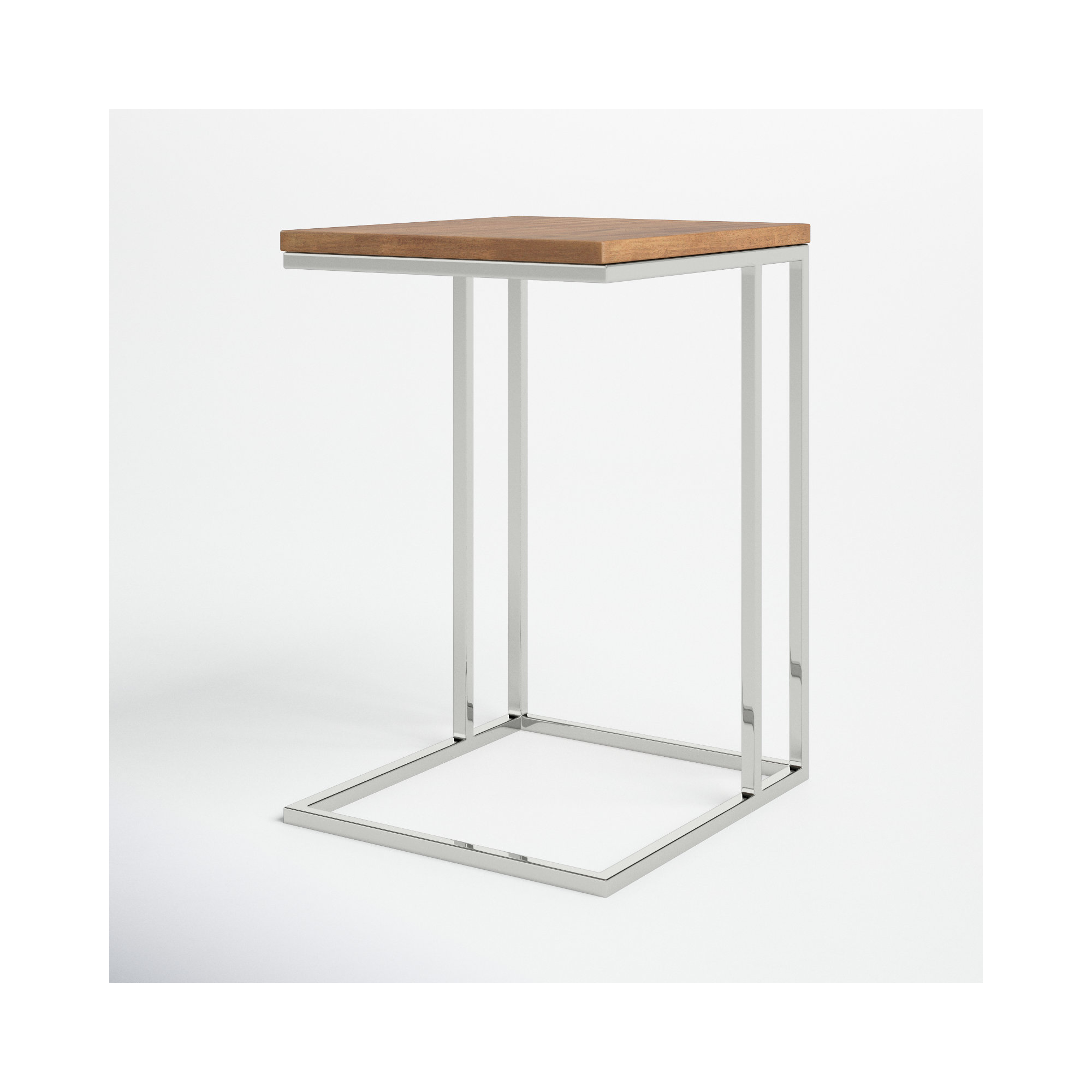 Hampshire End Table, Silver/Walnut