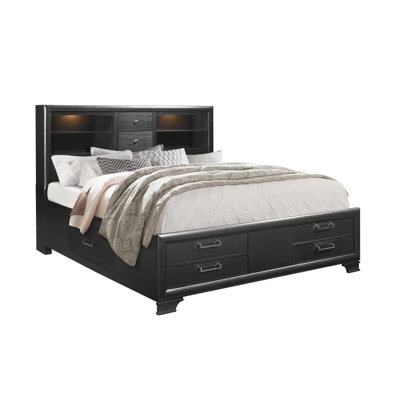 Civic Grey Full Storage Bed