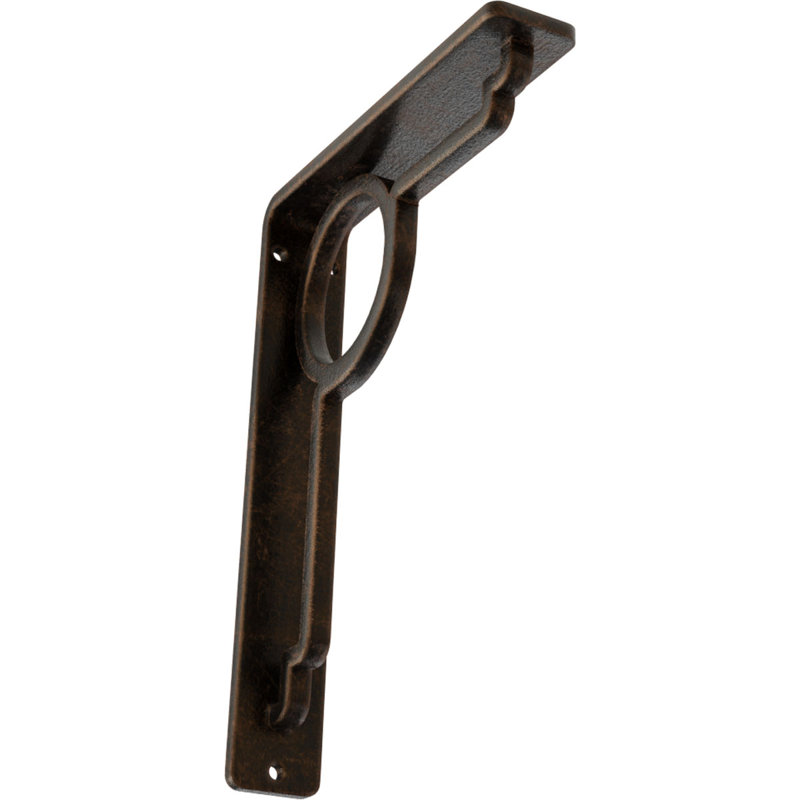 Support en fer forgé Maria, Bronze vieilli, H 8 po x l 1,5 po x P 5,5 po