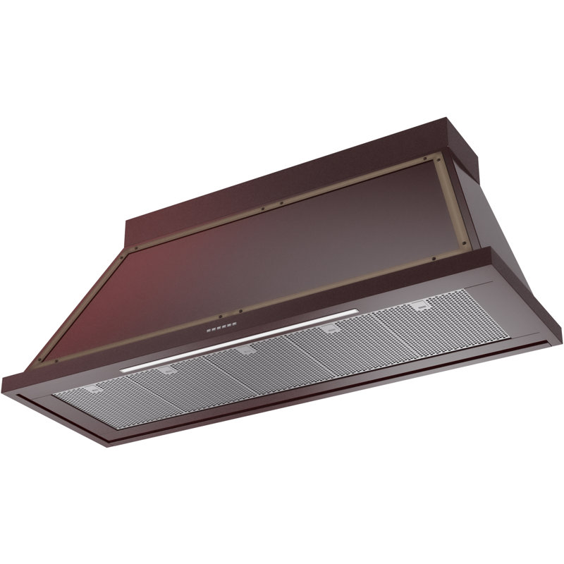 ILVE 60" Nostalgie II Noblesse 600 CFM Ducted Wall Mount Range Hood, Burgundy/Bronze